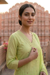 women pure cotton kurta pant dupatta set