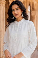 Premium White Cotton Co-Ord Set for Women| Elegant Summer Co-Ord