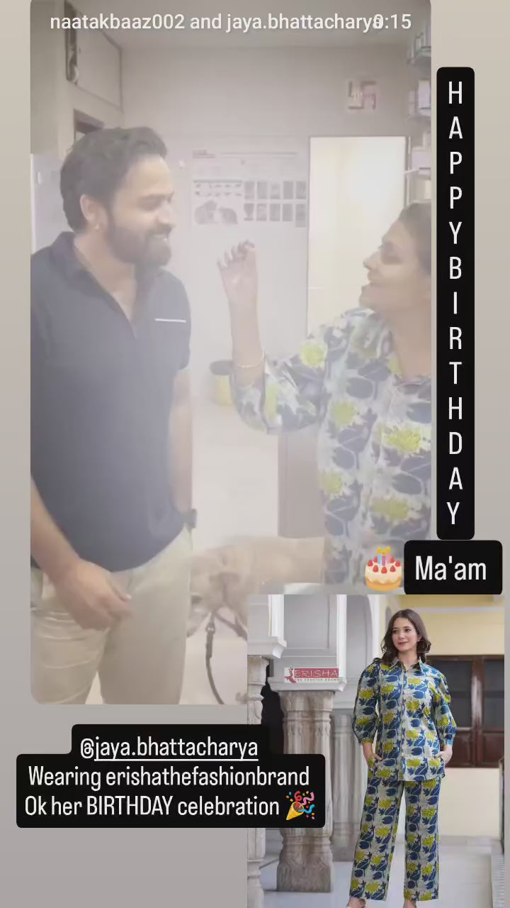 Womens pure cotton printed co-ord set