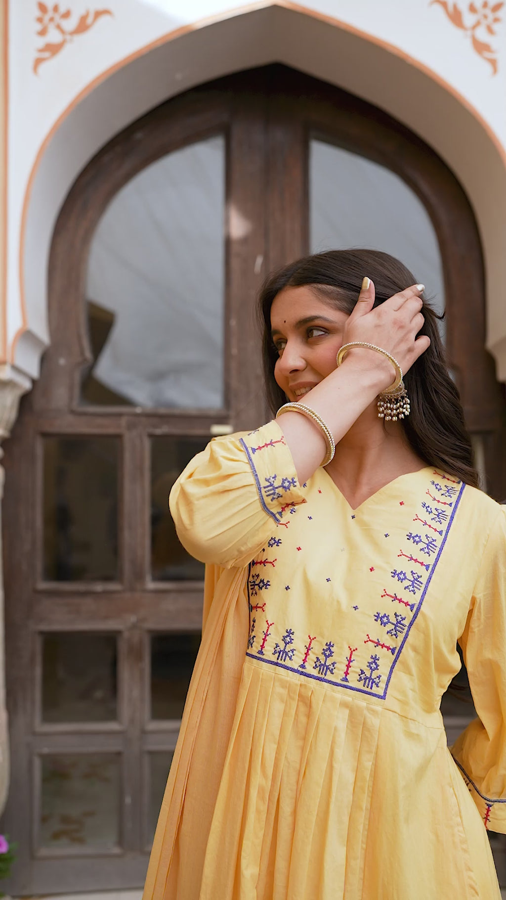 Womens Pure cotton Embroidered Kurta pant Dupatta set