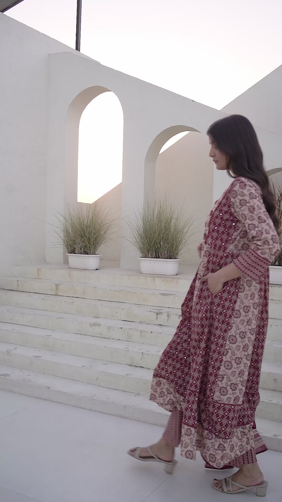 Pure Cotton Hand Work Kurta Pant Dupatta Set