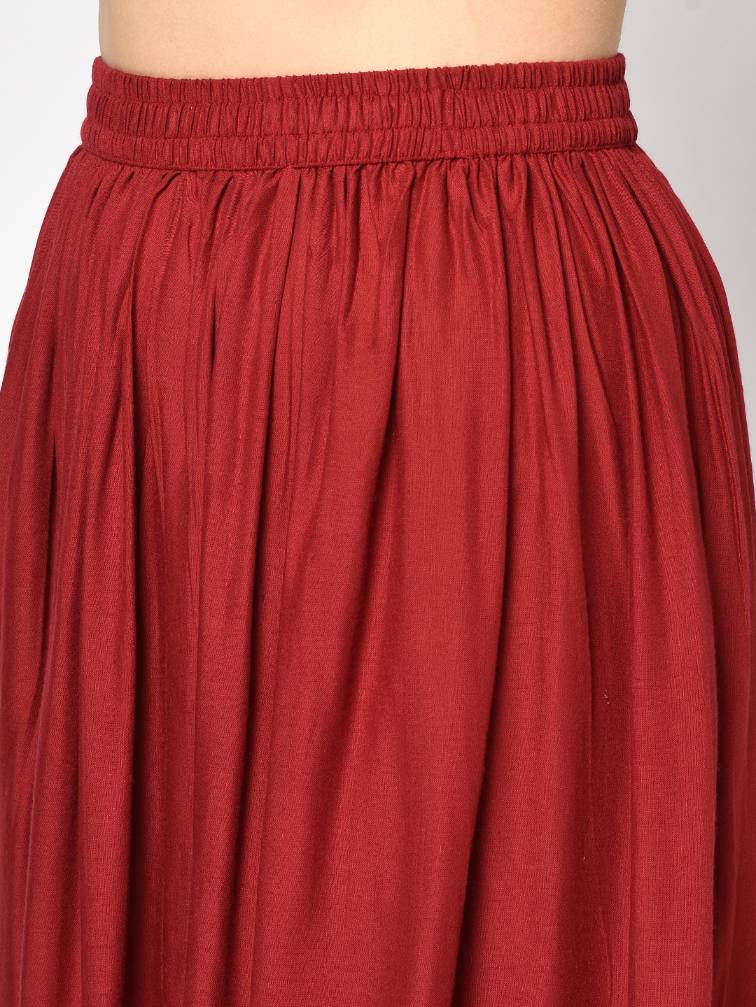 Erisha Women's Rayon Front slit Kurta Skirt Set for women